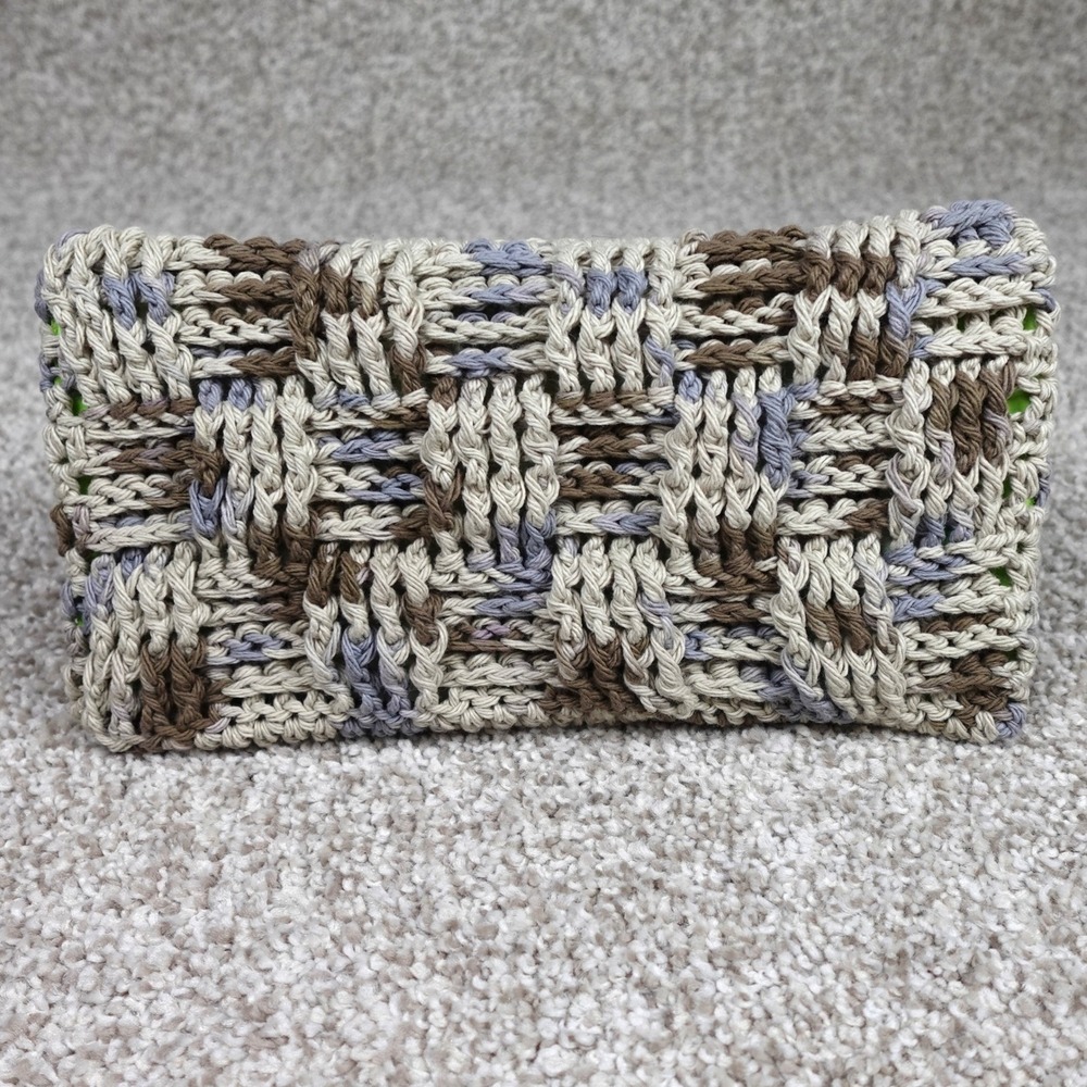 Handmade Crochet Reusable Mop Cover Neutral Basketweave Swiffer Sweeper Pad